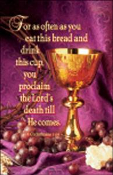 Church Bulletin 11" - Communion - For As Often (Pack of 100)