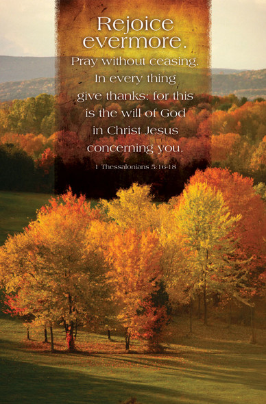 Church Bulletin 11" - Fall - Thanksgiving - Rejoice Evermore (Pack of 100)