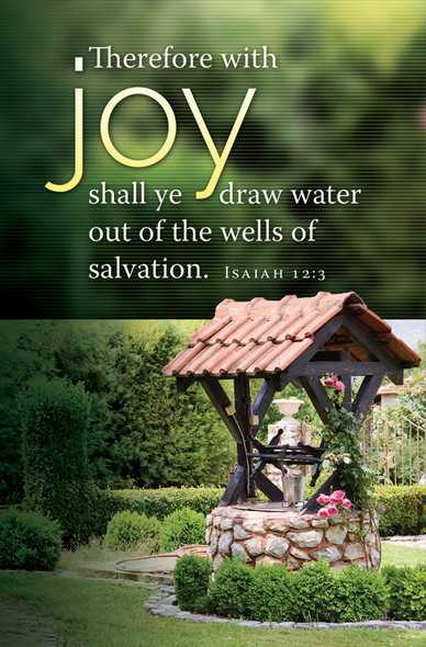 Church Bulletin 11" - Inspirational - Praise - Wells of Salvation (Pack of 100)