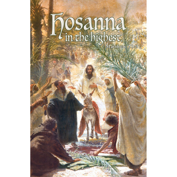 Church Bulletin 11" - Palm Sunday - Matthew 21:9 (Pack of 100)