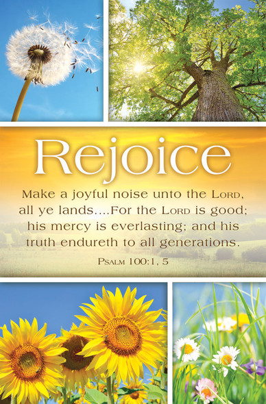 Church Bulletin 11" - Inspirational - Praise - Rejoice (Pack of 100)
