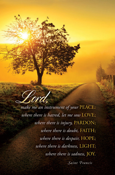 Church Bulletin 11" - Inspirational Worship - Instrument of Peace (Pack of 100)