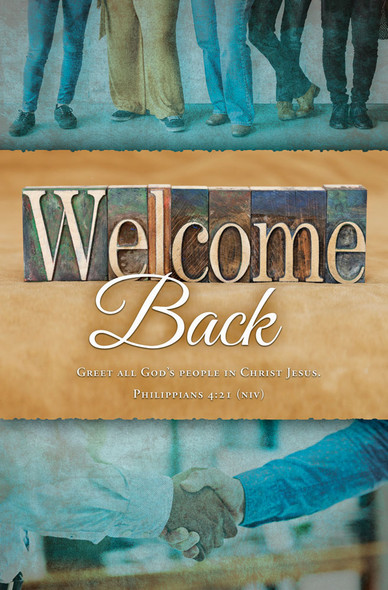 Church Bulletin 11" - Inspirational Worship - Welcome Back (Pack of 100)