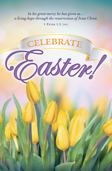 Church Bulletin 11" - Easter -  Celebrate Easter! (Pack of 100)