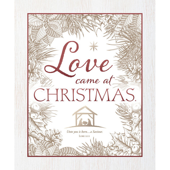 Church Bulletin - 14" - Christmas - Luke 2:11 - Love Came at Christmas - Pack of 100