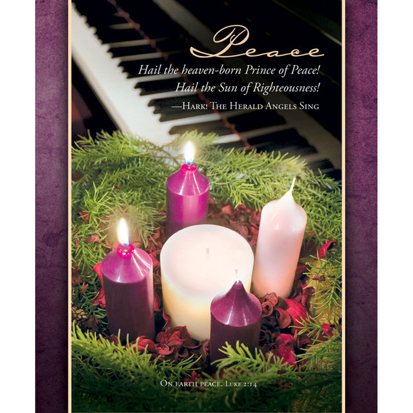 Church Bulletin 14" - Advent - Peace - U3383L (Pack of 100)