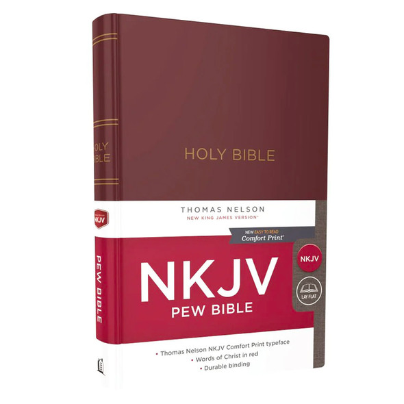 NKJV Pew Bible (Hardcover, Burgundy - Case of 16)