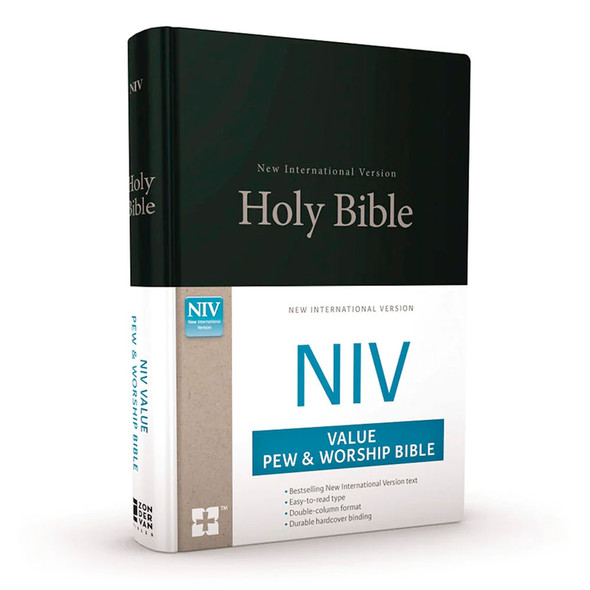 NIV Value Pew Bible (Hardcover, Black - Case of 16)