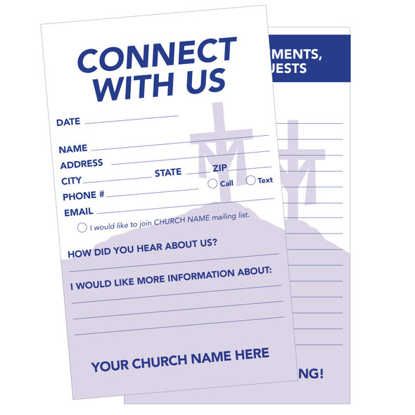 Customizable Easter Connection Cards - He is Risen - 5x3 Printed Size