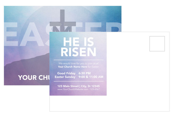Customizable Easter Postcards - He is Risen