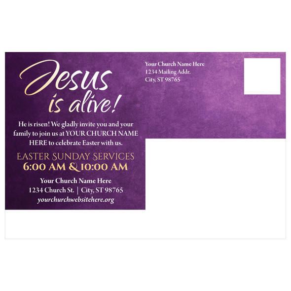 Customizable Easter Postcards - Jesus is Alive