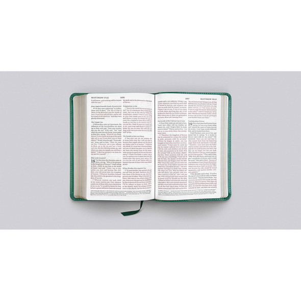 ESV Large Print Compact Bible (TruTone, Teal, Bouquet Design) - Case of 28