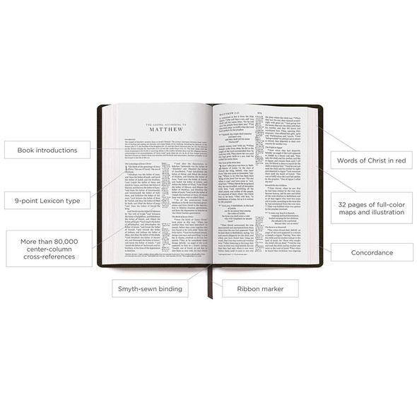 ESV Reference Bible (TruTone, Brown/Cordovan, Portfolio Design) - Case of 12