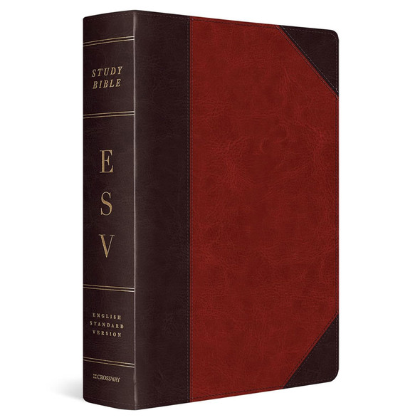 ESV Study Bible, Large Print (TruTone, Brown/Cordovan, Portfolio Design) - Case of 6