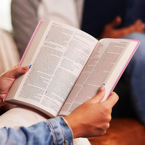NKJV Gift and Award Bible - Leather-Look - Pink - Red Letter Edition - Comfort Print (Case of 24)