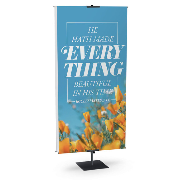 Church Banner - Spring Poppies Series - Ecclesiastes 3:11