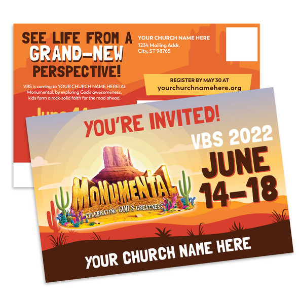 Custom VBS Postcards - Monumental VBS