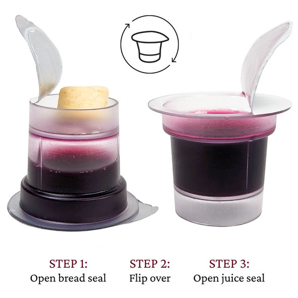 TrueVine Cup - Prefilled Communion Cups - Bread & Juice Sets (Box of 200)