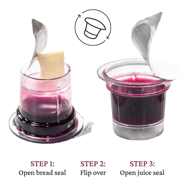 TrueVine Cup - Prefilled Communion Cups - Bread & Juice Sets (Box of 200)