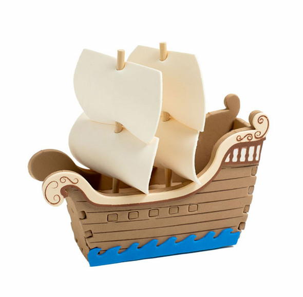 3-D Tall Ship Craft Kit (Pack of 12) - Big Fish Bay VBS 2020 by RBP