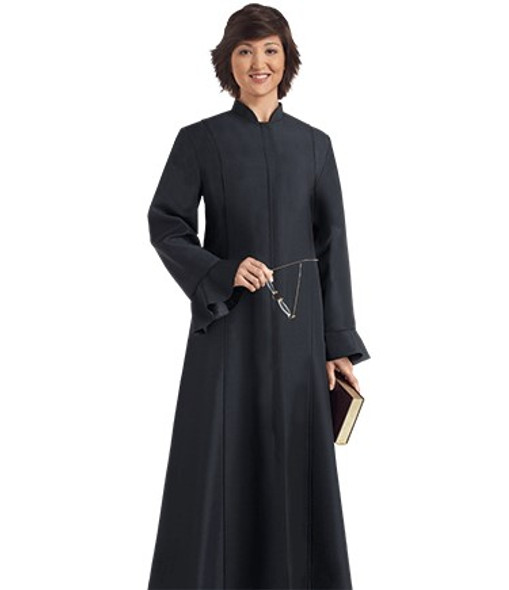 Women's Clergy Robe Miriam H209 - Black Linette