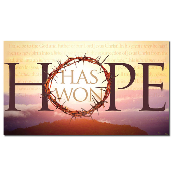 Customizable Easter Invite Cards - Hope Has Won - 2x3.5 Printed Size