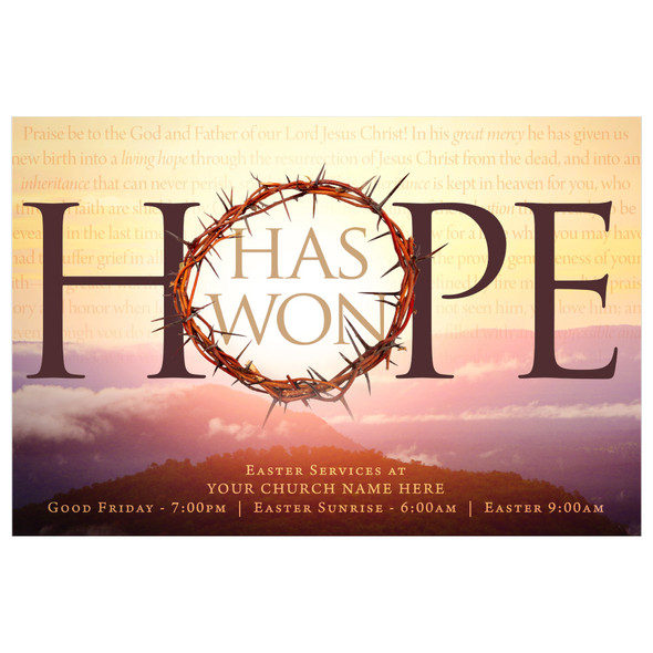 Customizable Easter Postcards - Hope Has Won