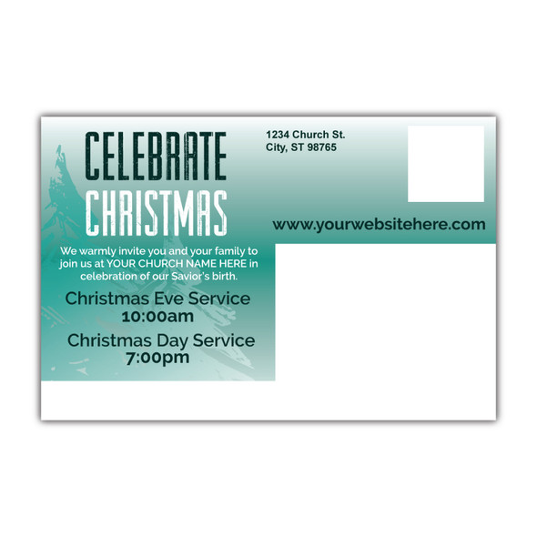 Customizable Christmas Postcards - Celebrate Christmas - Back