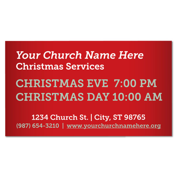Customizable Christmas Invite Cards - Good Tidings - 2x3.5 Printed Size