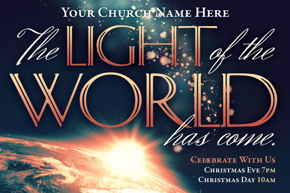 Customizable Christmas Postcards - Light of the World