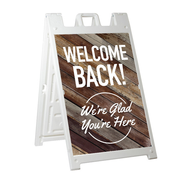 Welcome Back Vibrant Style - Deluxe A-Frame Sandwich Board Street