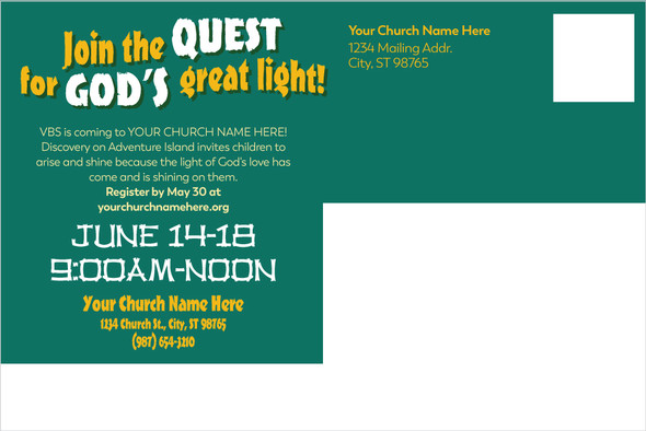 Custom VBS Postcards - Adventure Island VBS - PCADV003