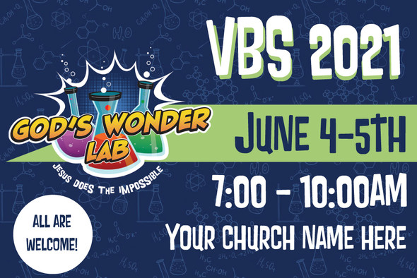 Custom VBS Postcards - God's Wonder Lab VBS - PCGWL005