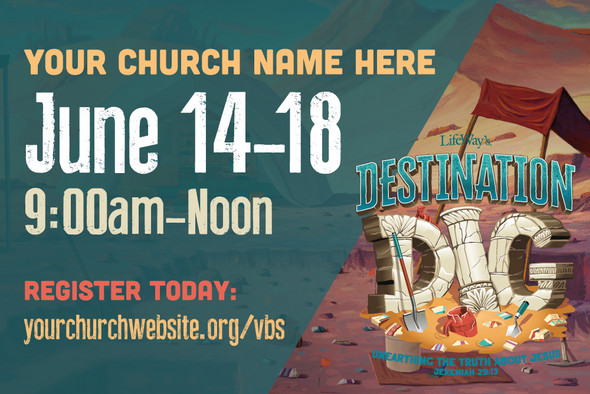 Custom VBS Postcards - Destination Dig VBS - PCDIG005