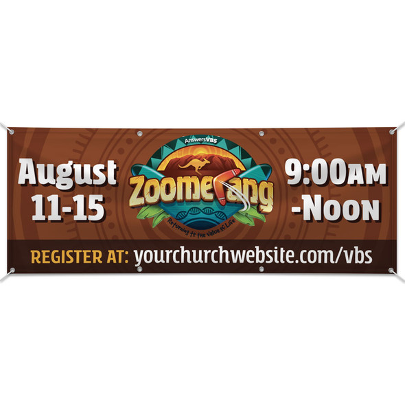 Custom Outdoor Vinyl Banner - Zoomerang VBS - BZMG006