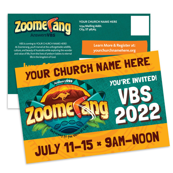 Custom VBS Postcards - Zoomerang VBS - PCZMG001