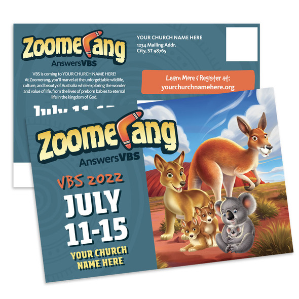 Custom VBS Postcards - Zoomerang VBS - PCZMG005