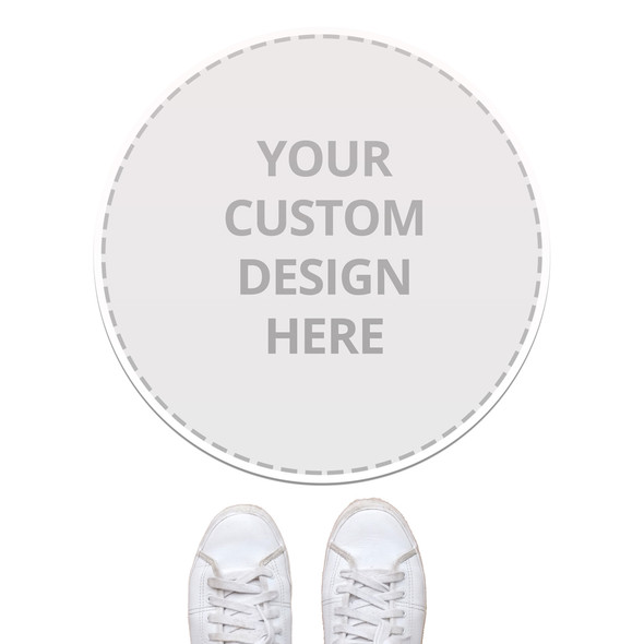 Floor Sticker Decal - Custom Design Request - 18" x 18" Circle