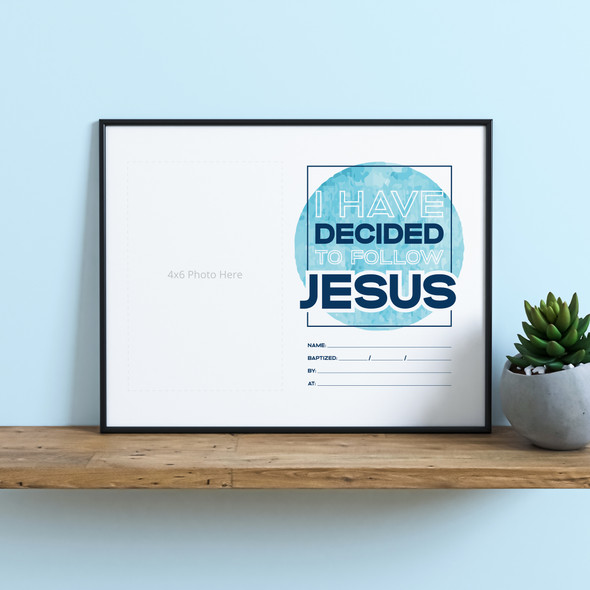 Printable Baptism Certificate - I Have Decided to Follow Jesus - Digital Download