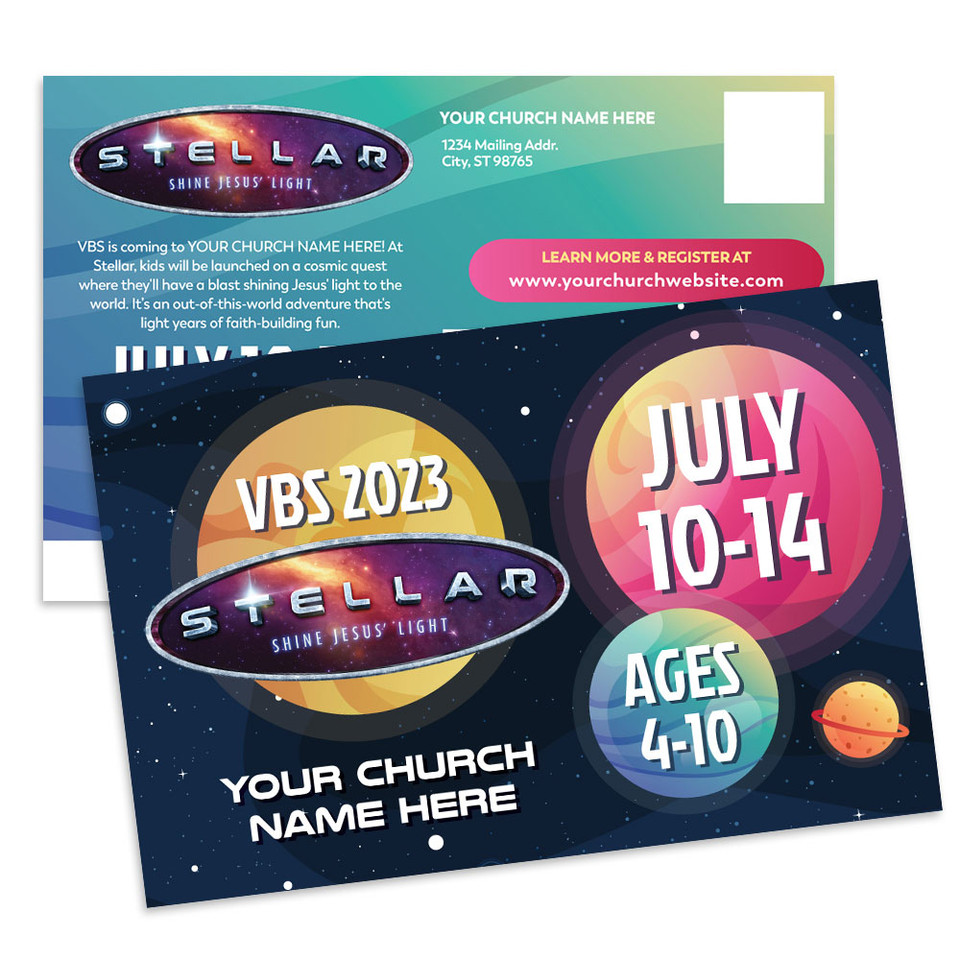 Custom VBS Postcards Stellar VBS PCSTE008