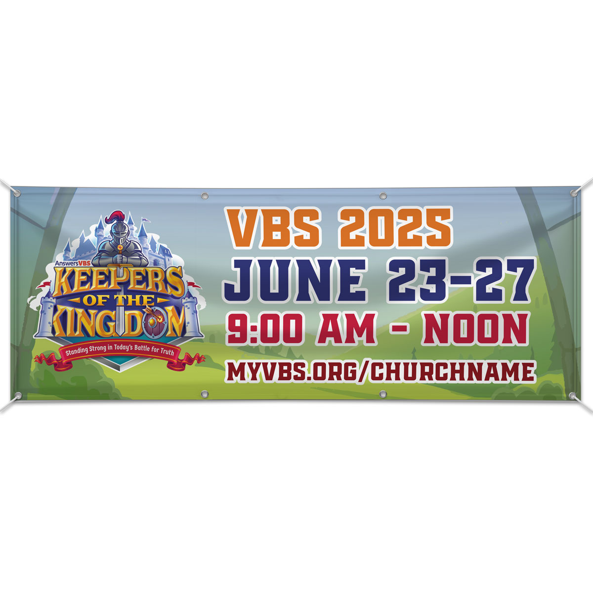 Custom Outdoor Vinyl Banner - Keepers of the Kingdom VBS - BKNG004