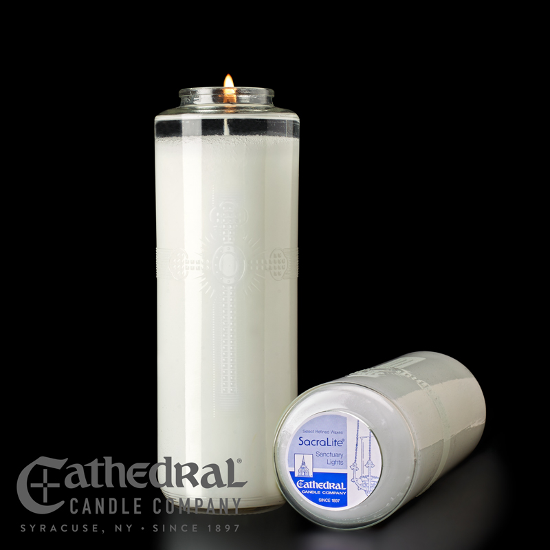 8-Day Bottle Style SacraLite Candle - Paraffin - 9