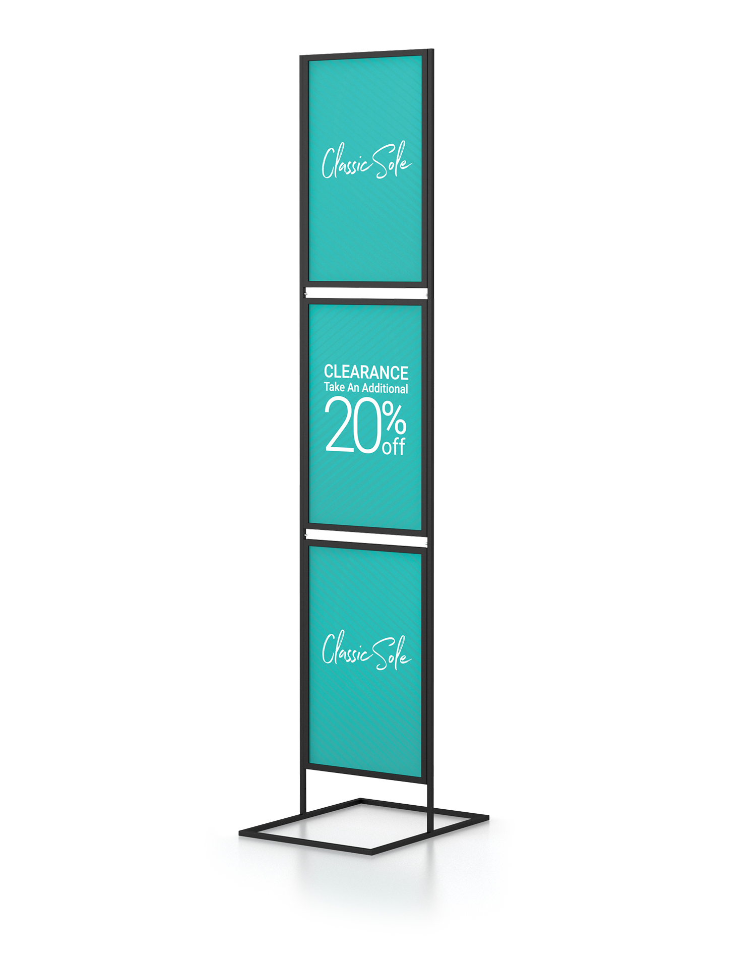 MIDUO 4 to 71 Advertising Support Board Poster Holder Black