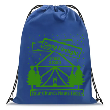 Easy Custom VBS Drawstring Bag - Personalize in Real Time - Camp