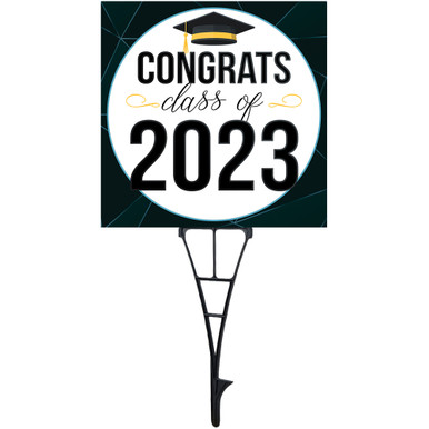Yard Signs - Graduation - Congrats Class of Black - 24" x 24" Printed ...
