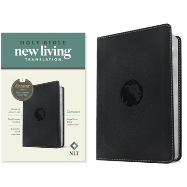NLT Compact Bible, Filament Enabled (Leatherlike, Regal Lion Black