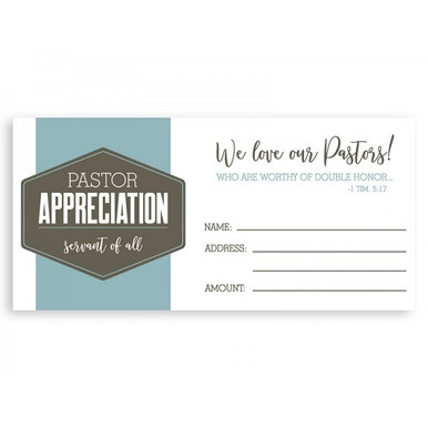 Offering Envelope - Pastor Appreciation - 1 Tim 5:17 (Pack of 100)