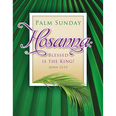 Church Bulletin 17" - Palm Sunday - Hosanna (Pack of 100)