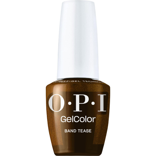 OPI GelColor Band Tease | Semi-Sheer Dark Gold Brown Metallic LED Cure Gel Nail Polish | Salon-Quality Shine, Long-Lasting Wear | 0.5 Fl Oz | What's Your Mani-tude | Fall 2025