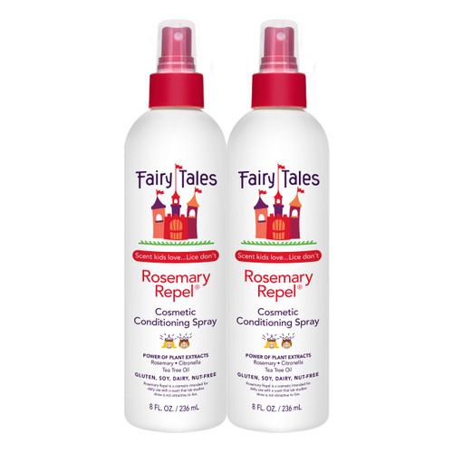 Fairy Tales Rosemary Repel Daily Kids Conditioning Spray – Kids Like the Smell, Lice Do Not, 8 fl oz. (Pack of 2)